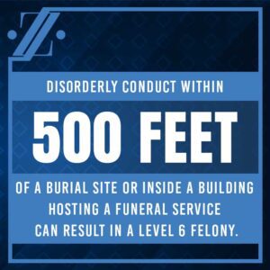disorderly conduct burial site