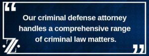 range of criminal law matters